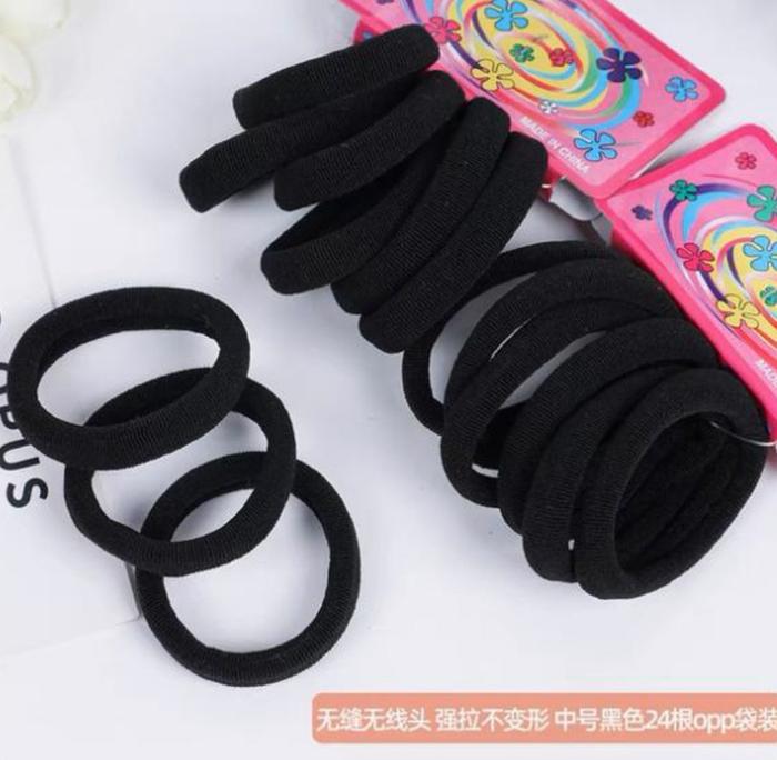 Gambar Ikat Rambut/ Kunciran Rambut Karet Korea isi 6 - Hitam Kecil dari Alat Tulis Senang undefined Tokopedia