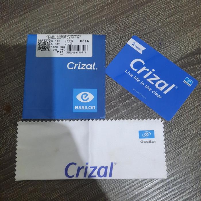 Gambar Lensa Esilor Crizal Blue UV Index 1.56 dari griyasunglasses undefined Tokopedia