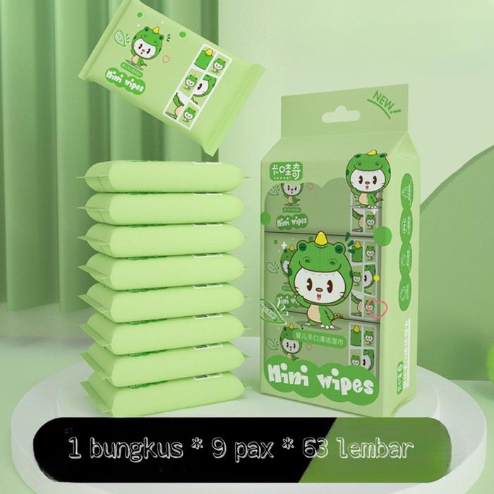 Gambar 1Pax 9 Pcs Portable Tissue Traveling /Tisu Basah Mini / Wet Tissue - TISU HIJAU dari nanabakehouse Kota Administrasi Jakarta Utara Tokopedia