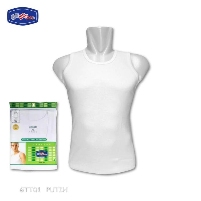 Gambar GTMAN Tanktop Kaos dalam Pria GTT01 Katun Polos Original Singlet Dewasa Oblong Putih - Putih, M dari Luxury25 undefined Tokopedia