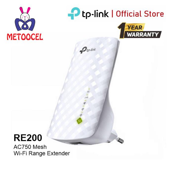 Gambar TP-Link RE200 AC750 Wi-Fi Range Extender Repeater Port Ethernet 10/100M dan Antena Internal 3 Buah untuk Sinyal Lebih Kuat dari Metoocel Official undefined Tokopedia