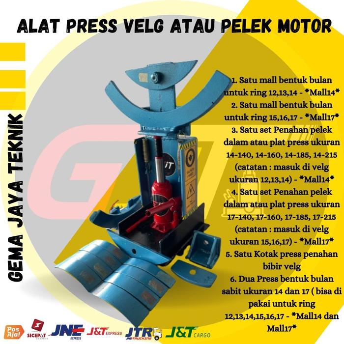 Gambar Alat press velg jari dan pres pelek racing motor gjt original dari GJT PRESS undefined Tokopedia