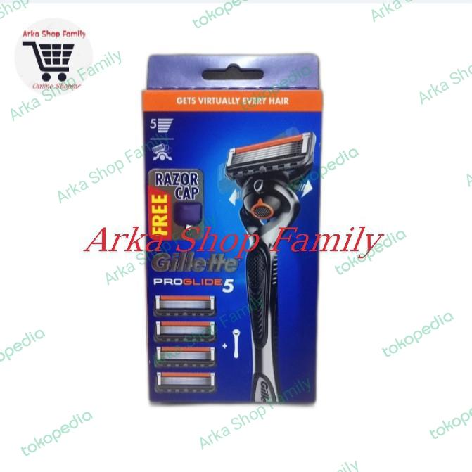 Gambar GILLETTE Fusion 5 Proglide Refill / Handle Razor Pisau Cukur Isi Ulang - Handle+4Blades dari Arka Shop Family undefined Tokopedia