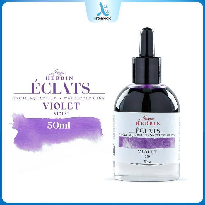 Gambar Herbin Eclats Watercolor Ink 50 ml Drawing Tinta Cat Air Kaligrafi 2/3 - VIOLET dari Artemedia Shop undefined Tokopedia