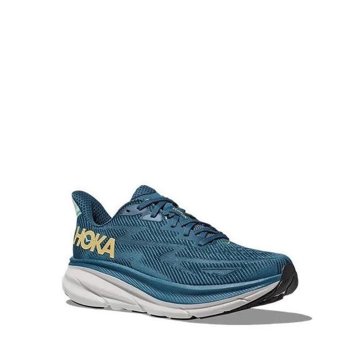Gambar Hoka Clifton 9 Wide Men's Road Running Shoes Midnight Ocean Bluesteel - Midnight Ocean, 45 dari Dagelstore.id undefined Tokopedia