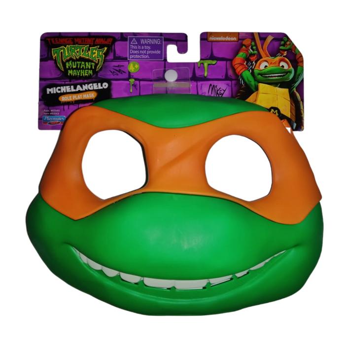 Gambar Teenage Mutant Ninja Turtles Mutant Mayhem Role Play Mask Assortment Mainan Topeng Anak - Michelangelo dari Toys City undefined Tokopedia