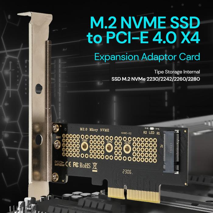 Gambar NVME M2 SSD to PCI-E 4.0 X1 X4 Expansion Adapter PCI Express Card Slot - X4Pcie dari Lucky Luke Merchant undefined Tokopedia