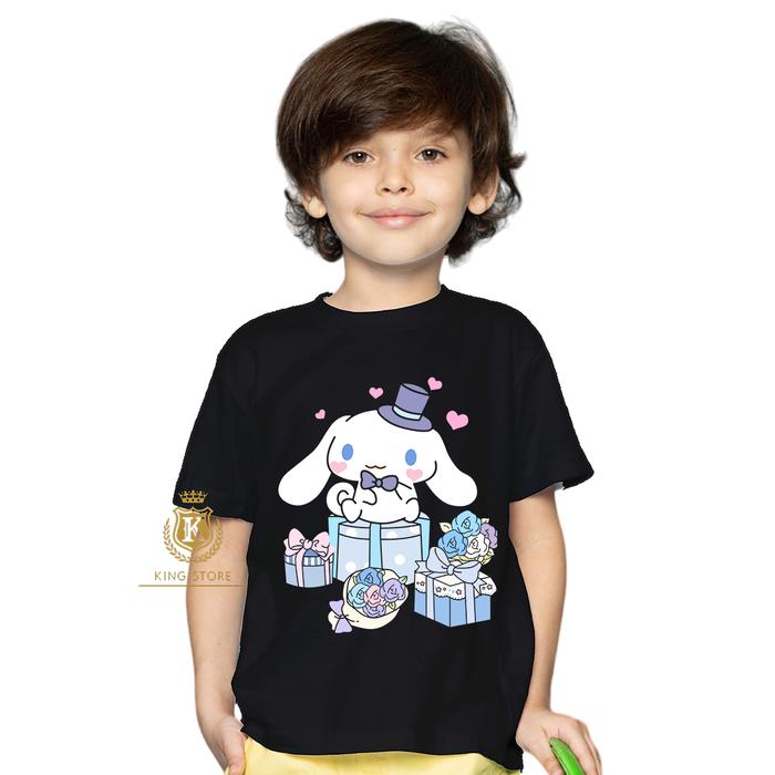 Gambar baju kaos anak cinnamoroll perempuan usia 4 5 6 7 8 9 10 11 12 tahun - Hitam, L dari King_store263 undefined Tokopedia