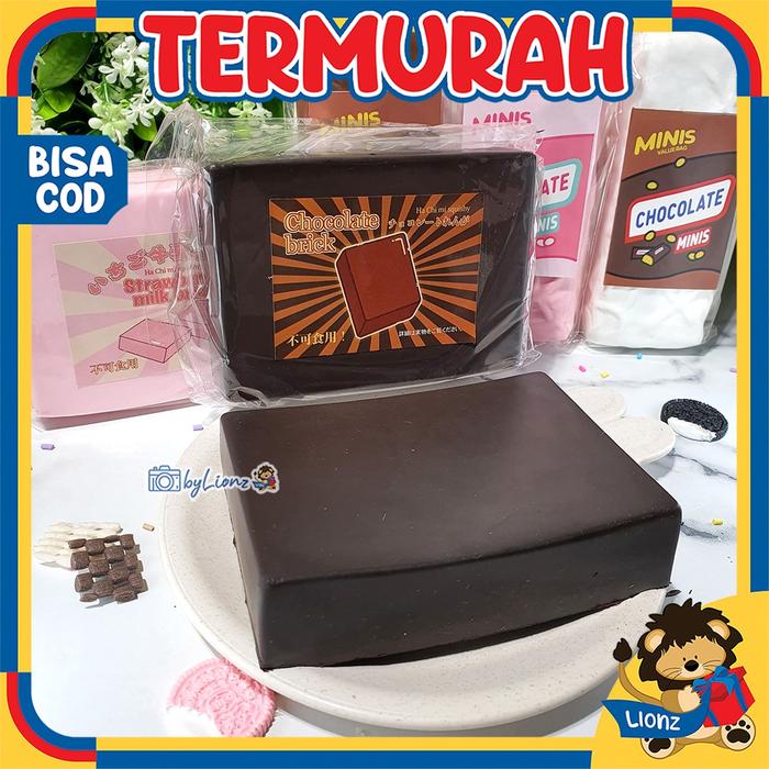 Gambar Squishy Cake Realistic Soft and Slow - Chocolate Brick dari lionzidn undefined Tokopedia
