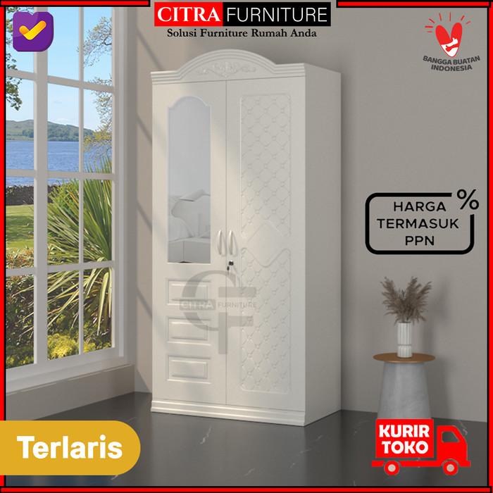 Gambar Lemari Pakaian Besi 2 Pintu Cermin Classic|Lemari Baju|Steel Wardrobe - TYPE-B, DIRAKIT dari Citra furniture undefined Tokopedia