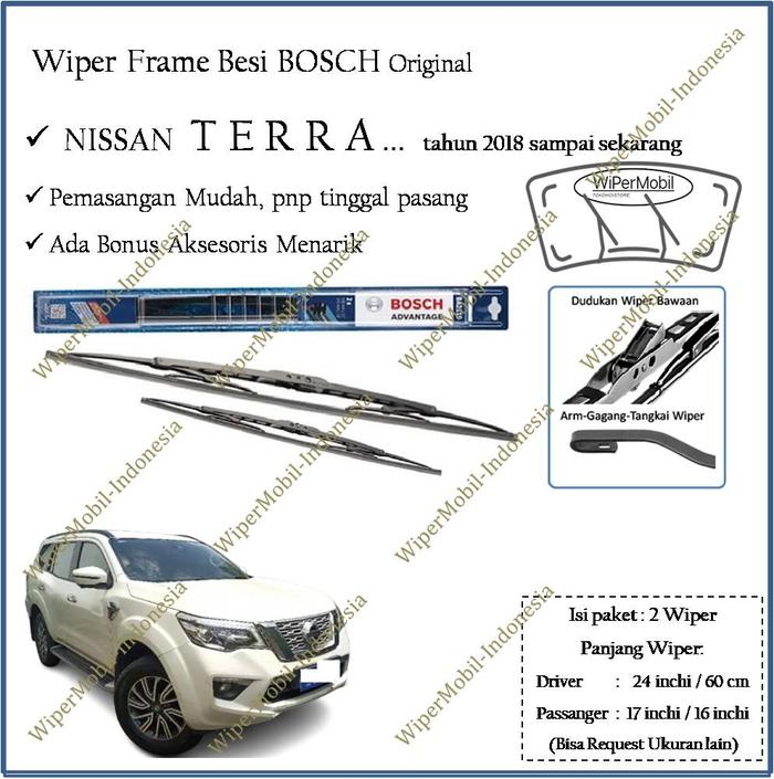 Gambar Wiper Kaca Mobil For Nissan Terra 2018 2019 2020 2021 2022 2023 2024 - Wiper FrameBesi dari wipermobil undefined Tokopedia