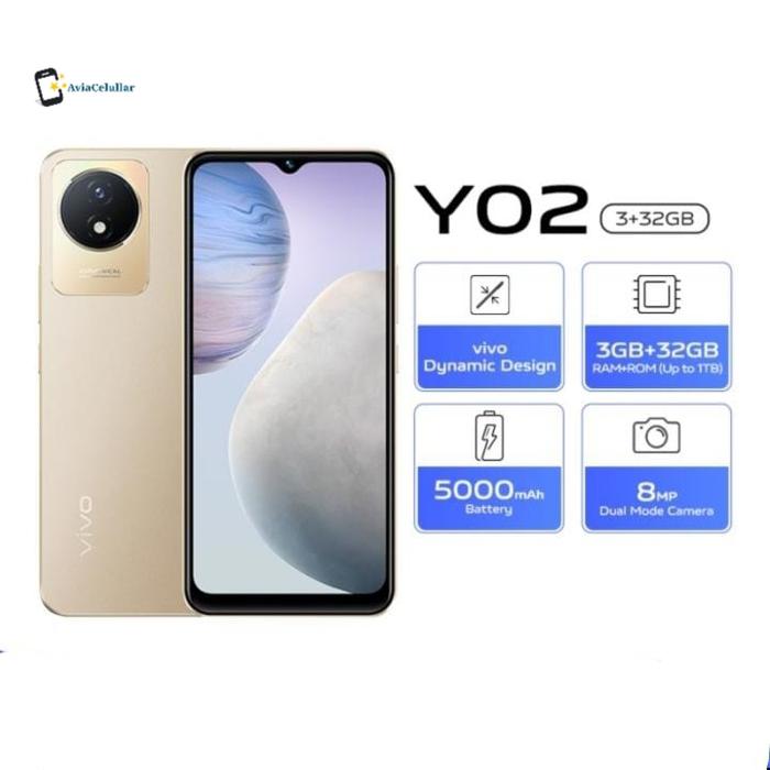 Gambar VIVO Y02 3/32 GB | VIVO Y 02 3/32 GB | GARANSI RESMI VIVO - Cream dari Avia Cellular undefined Tokopedia