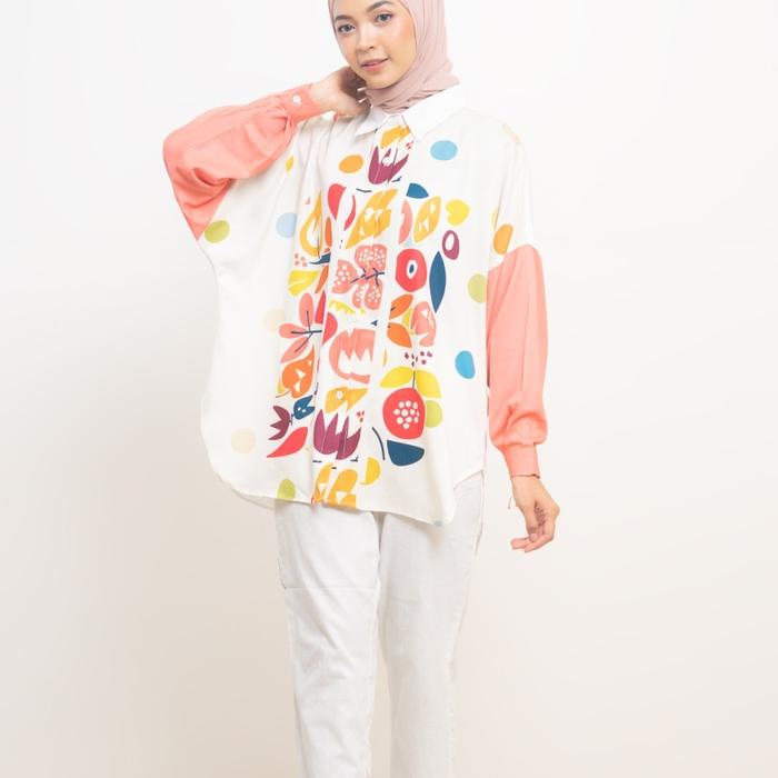 Gambar Baju Wanita Baju kemeja wanita Baju printing - Merah Muda dari AndreaID undefined Tokopedia
