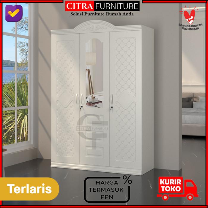 Gambar lemari pakaian besi 3 pintu - TYPE-B, DIRAKIT dari Citra furniture undefined Tokopedia