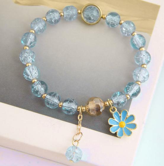 Gambar Gelang Kristal Gelang Pelajar Bunga Matahari Perhiasan Jadi Wanita - Sky Blue dari Kaligula undefined Tokopedia
