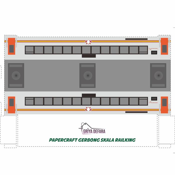 Gambar GRIYADEFARA PAPERCRAFT GERBONG KERETA API SKALA HO 1/87 1:87 RAILKING - Gerbong 1 dari Griya Defara ID undefined Tokopedia