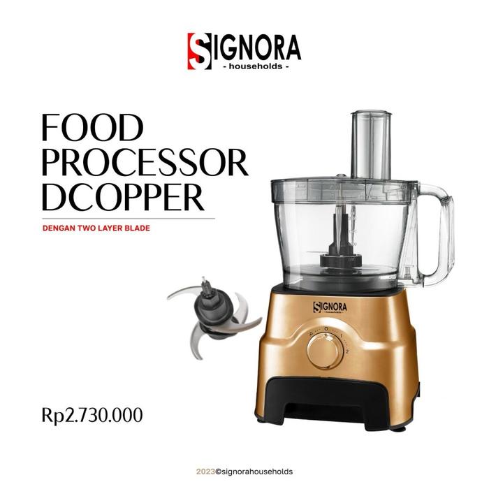 Gambar Food Processor Signora DCopper & Bonus Hadiah - 2 Blade Only dari bless.bliss undefined Tokopedia