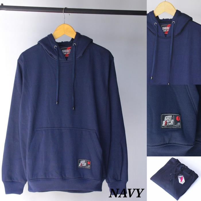 Gambar Sweater hoodie jumbo polos xxl bahan tebal murah bagus berkualitas - Navy, XXL dari Bernama1953 Kota Bandung Tokopedia
