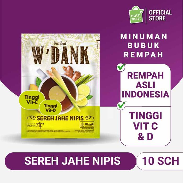 Gambar W'Dank Sereh Jahe Nipis (10 Sch) - Tinggi Vitamin C dan D dari Nutrimart Store undefined Tokopedia