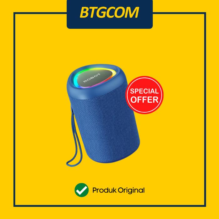 Gambar ROBOT RB120 PORTABLE SPEAKER BLUETOOTH 5.3 RGB WATERPROOF IPX4 - Biru dari btgcom Kota Denpasar Tokopedia