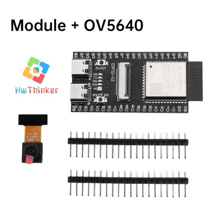 Gambar Modul ESP32-S3 WROOM N16R8 CAM  OV2640/OV5640 Camera Development Board - with OV5640 dari HwThinker undefined Tokopedia