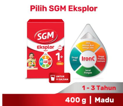 Gambar Sgm Eksplor 1+ Pro-Gressmaxx Susu Pertumbuhan 400G - Madu dari Y OL shop undefined Tokopedia