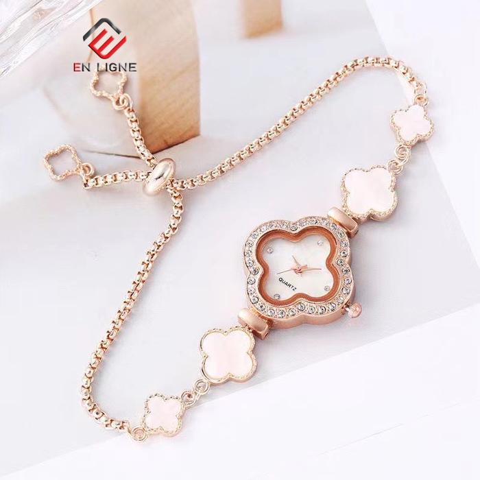 Gambar EN LIGNE - Jam Tangan Fashion Wanita Bunga Tali Gelang Serut el338BNG - ROSE GOLD dari En Ligne Official undefined Tokopedia