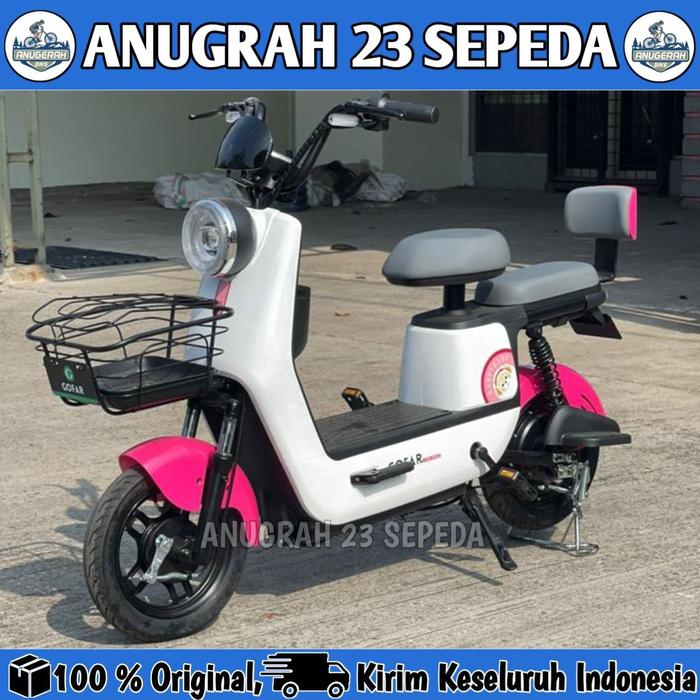 Gambar Sepeda Listrik GOFAR 1 Electric Bike 500 Watt Terbaru - Putih dari Anugrah 23 sepeda undefined Tokopedia