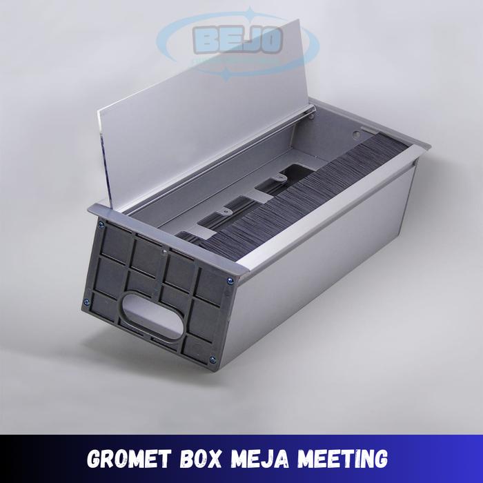 Gambar Table box gromet stop kontak meja meeting custom gromet pengaman - Silver Anodize, 2 LUBANG (20CM) dari BEJO FURNITURE FITTINGS undefined Tokopedia