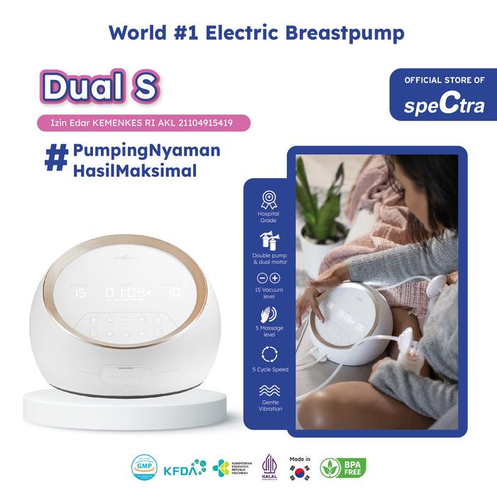 Gambar Spectra Dual S Double Electric Breastpump - Pompa Asi Elektrik Ganda - No Wrap Card dari Spectra Baby Indonesia undefined Tokopedia