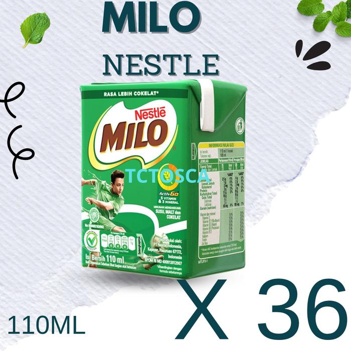 Gambar Susu UHT Nestle Milo Activ Go 110 mL 1 Karton isi 36 Pcs dari TC Tosca undefined Tokopedia