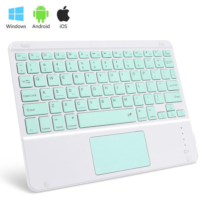 Gambar GOOJODOQ 9.7" Touchpad Bluetooth Keyboard Wireless for PC IOS Android - Green  dari Goojodoq Professionals undefined Tokopedia