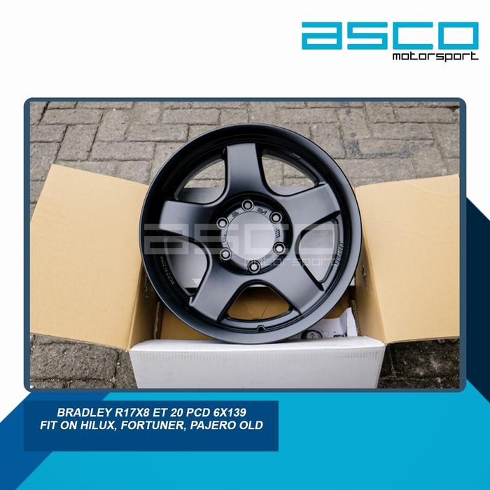 Gambar Bradley R17x8 ET 20 PCD 6x139 Fit On Hilux, Fortuner, Pajero Old dari ASCO MOTORSPORT. undefined Tokopedia