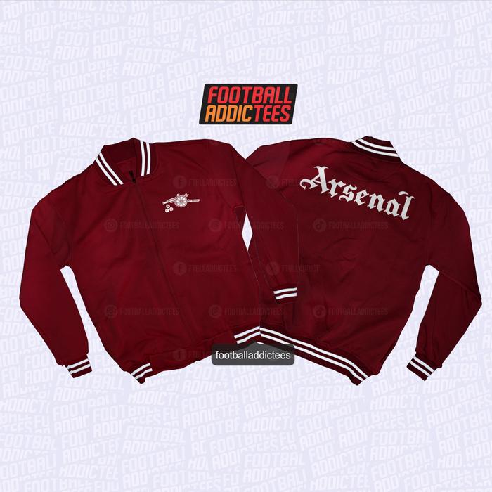 Gambar Jacket Bola Arsenal Retro Maroon - Maroon, M dari football.addictees undefined Tokopedia