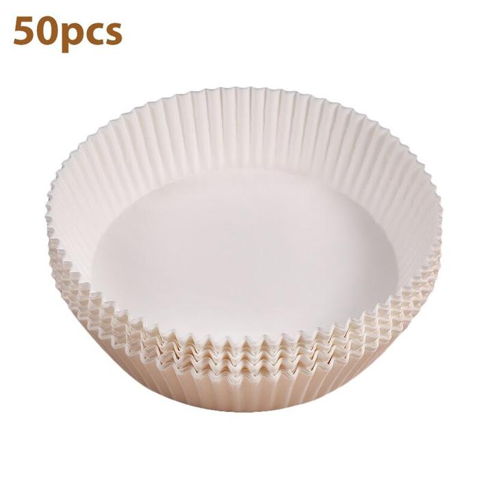 Gambar Kertas Minyak Bulat Alas Makanan Air Fryer Paper Oil proof 16cm 50 PCS - Putih dari T2 Toko Tille undefined Tokopedia