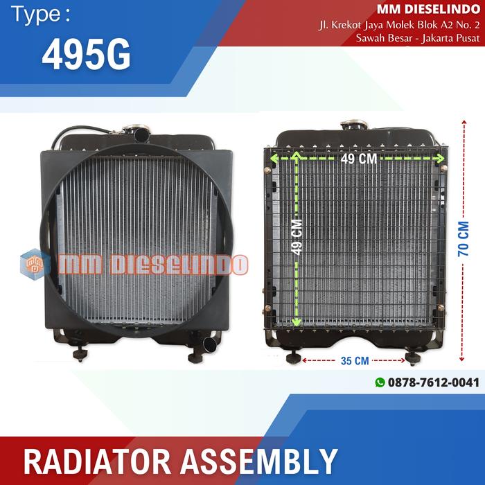 Jual Radiator Assembly Diesel Engine 495G DF495G Weichai Weifang ...