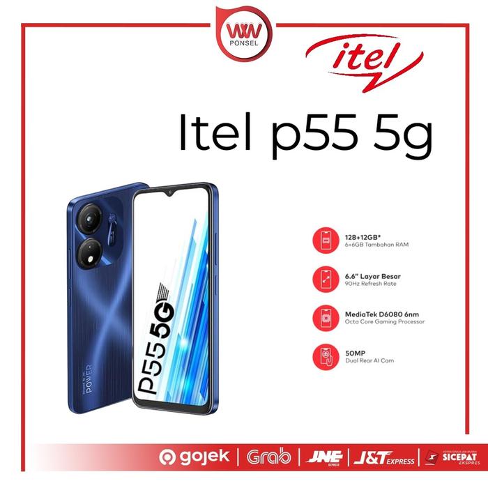 Gambar Hp Itel P55 5G Ram 6GB Internal 128GB Garansi Resmi - Galaxy Blue dari wwponsel undefined Tokopedia