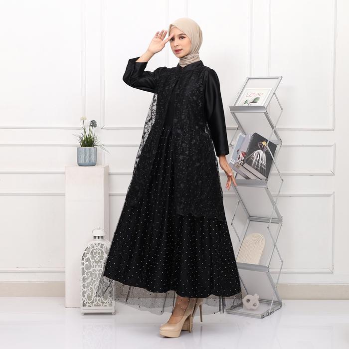 Gambar (Realpict !!) Maxi Dress Nazwa / New Fashion Lebaran / Bisa COD - Hitam dari GEO Shop_NEW undefined Tokopedia