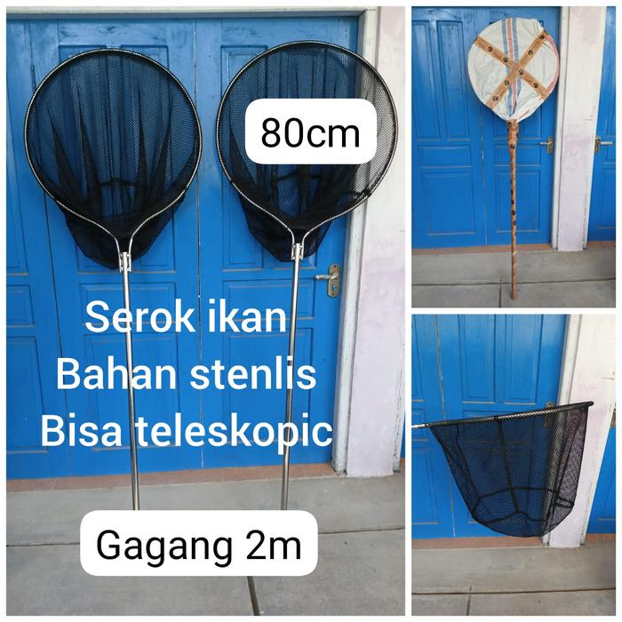 Gambar serokan ikan stainless 80cm gagang 2m paket grosir isi 100pcs dari qastokolele undefined Tokopedia