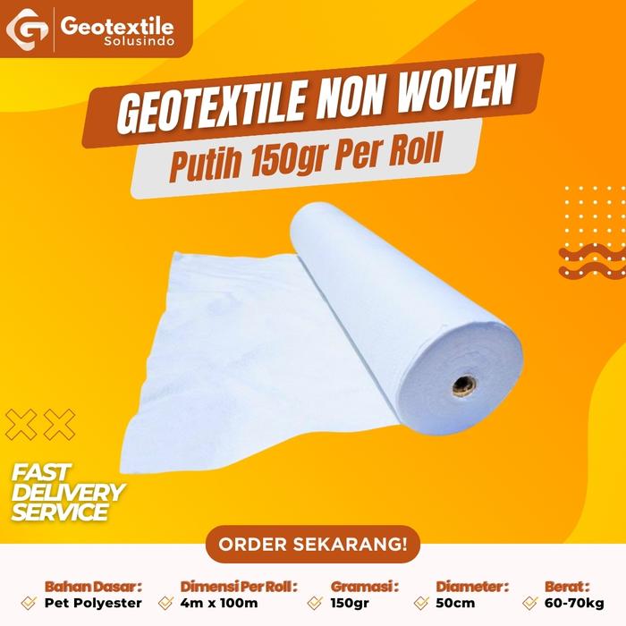 Gambar Geotextile Non woven 150gr roll 4 meter x 100 meter | GT Non Woven dari Geotexsolusindo undefined Tokopedia