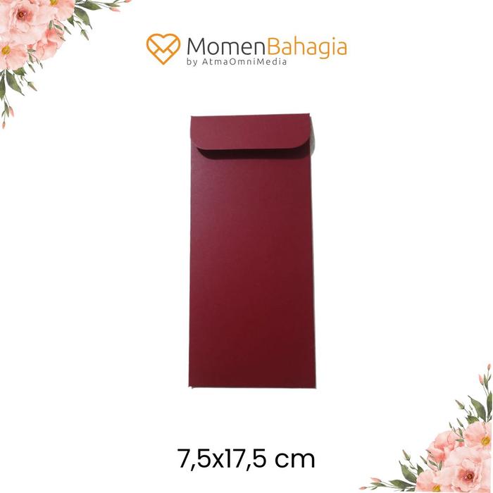 Gambar Amplop Angpao Uang Angpao Lebaran Jasmine Warna Tua Ukuran 7.5x17.5 - Maroon dari momenbahagia Kota Administrasi Jakarta Selatan 3 Tokopedia