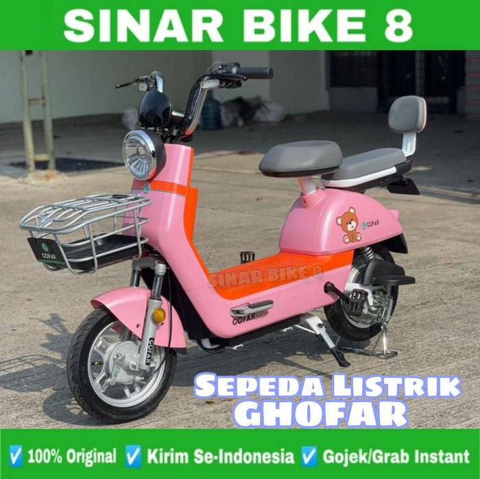 Gambar Sepeda Listrik GOFAR 2 Electric Bike 500 Watt Terbaru - Pink dari Toko Sepeda Sinar Bike 8 undefined Tokopedia