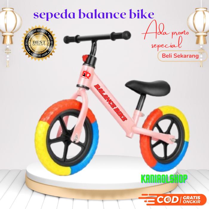Gambar sepeda balance bike sepeda anak tanpa pedal push bike - pink dari kaniaolshop_NEW undefined Tokopedia