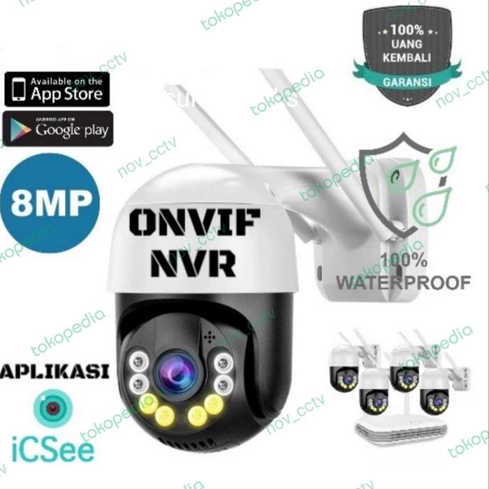 Gambar NEW CCTV PTZ WIFI (ISCEE) CAMERA KEAMANAN SIDAH ONVIF  WATERPROOF 8MP - cctv+128GB dari nov cctv undefined Tokopedia