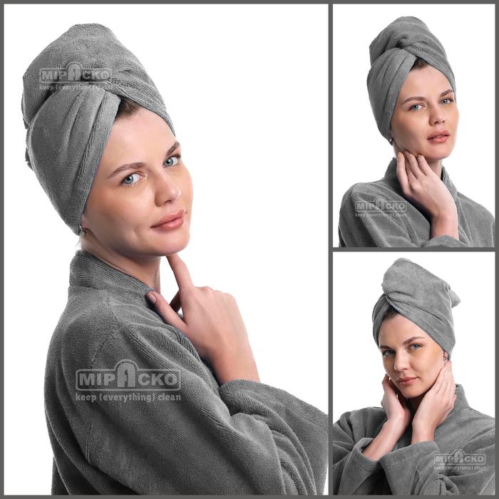 Gambar Mipacko Handuk Pengering Rambut Hair Turban Microfiber - Abu-abu dari Mipacko Microfiber undefined Tokopedia