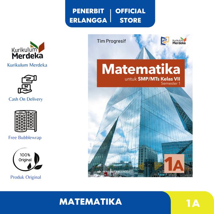 Gambar BUKU MATEMATIKA KELAS 1A SMP KURIKULUM MERDEKA dari Penerbit Erlangga Mahameru undefined Tokopedia