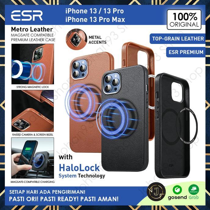 Jual Leather Case MagSafe iPhone 13 Pro Max ESR Metro Leather with