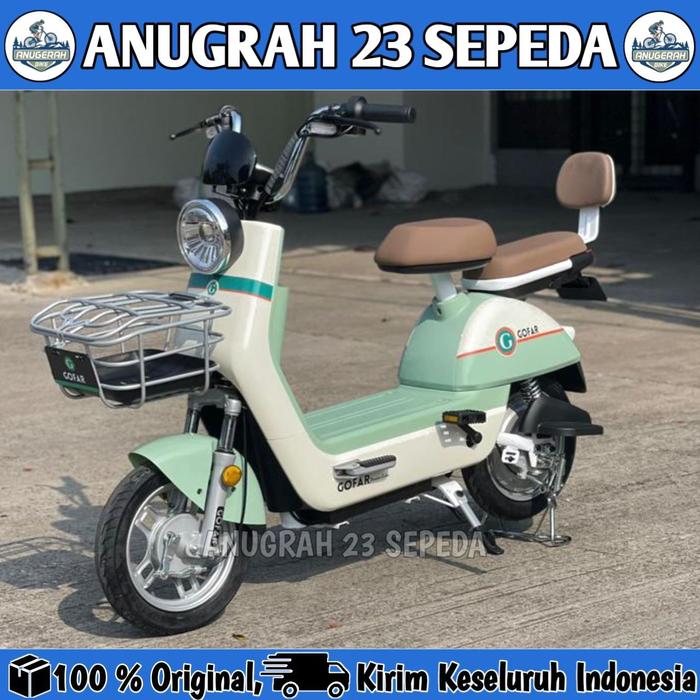 Gambar Sepeda Listrik GOFAR 2 Electric Bike 500 Watt Terbaru - Green dari Anugrah 23 sepeda undefined Tokopedia