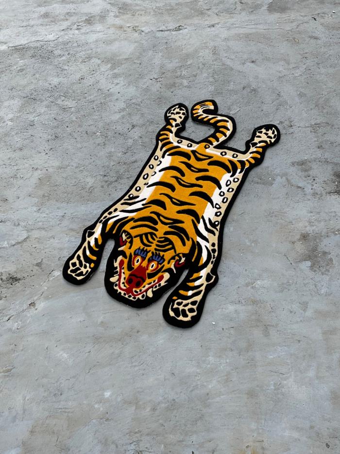 Gambar Tibetan tiger orange rug / carpet 150x75 rugandco - Orange, Acrylic 10mm dari Rugandco undefined Tokopedia