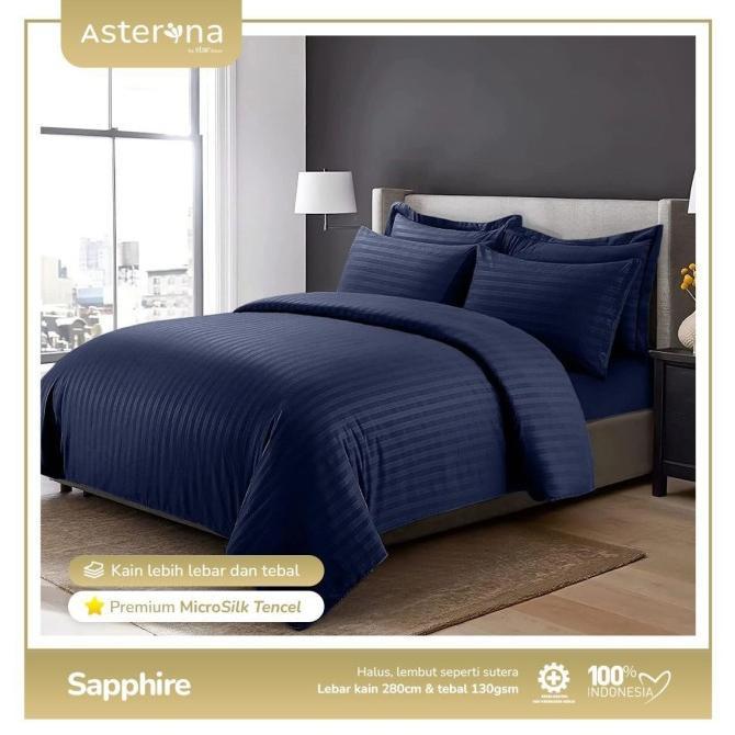 Gambar Bedcover Set | Full Set Sprei Dan Bedcover Mixcro Tensel | Salur-01 - 90x200, tinggi 25-cm dari Store_Jessi undefined Tokopedia